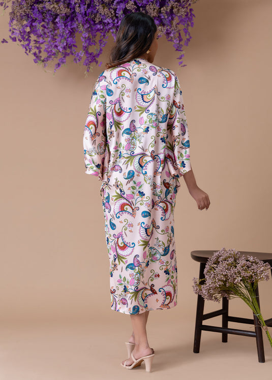 Printed kaftan dress