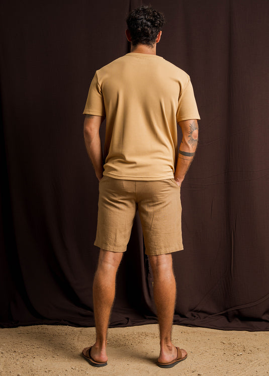 Half Placket Waffle T-Shirt