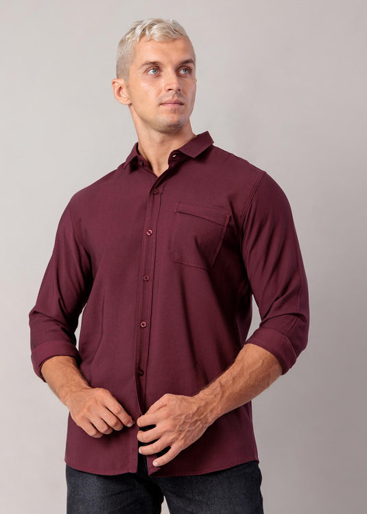 Party Wear L/S Shirt (Deep Purple)