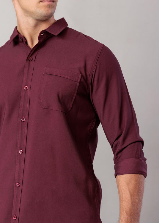 Party Wear L/S Shirt (Deep Purple)
