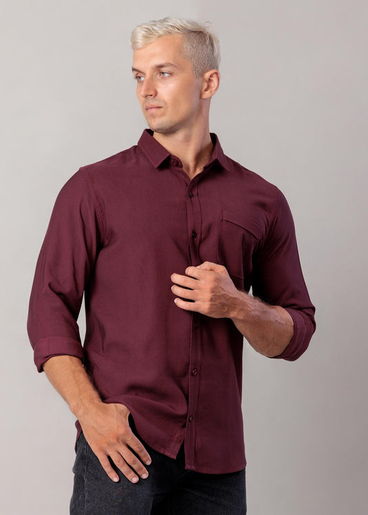 Party Wear L/S Shirt (Deep Purple)