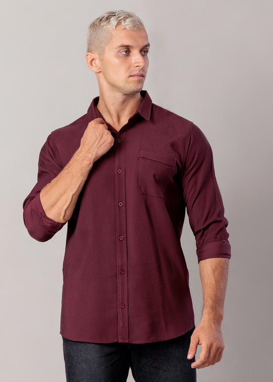 Party Wear L/S Shirt (Deep Purple)
