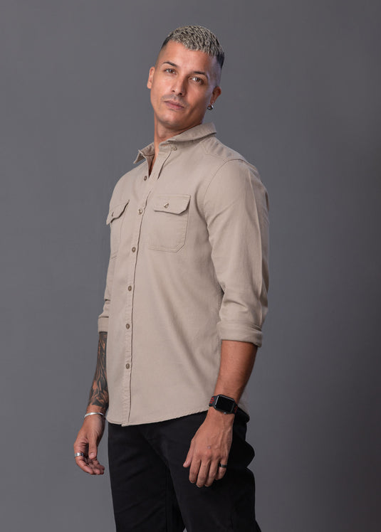 Casual Wear Double Pkt L/S Shirt