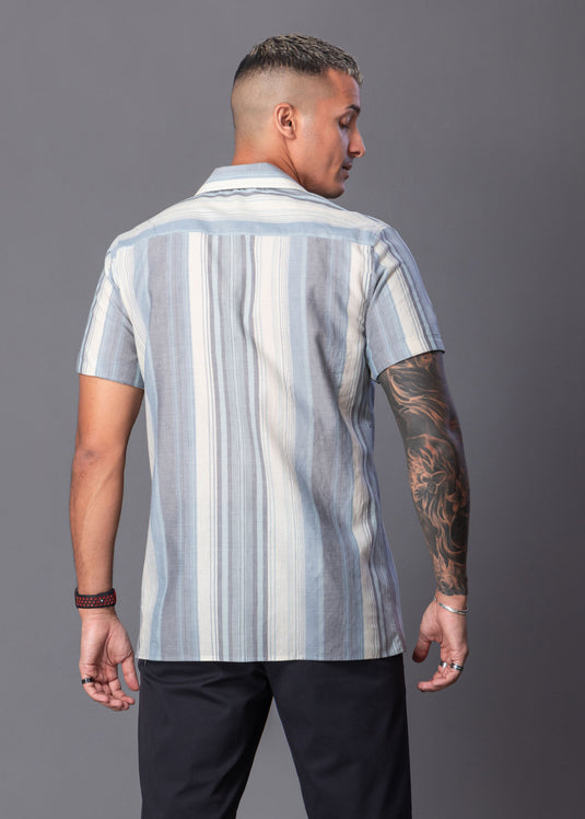 Casual Wear Printed Cuban Collar S/S Shirt