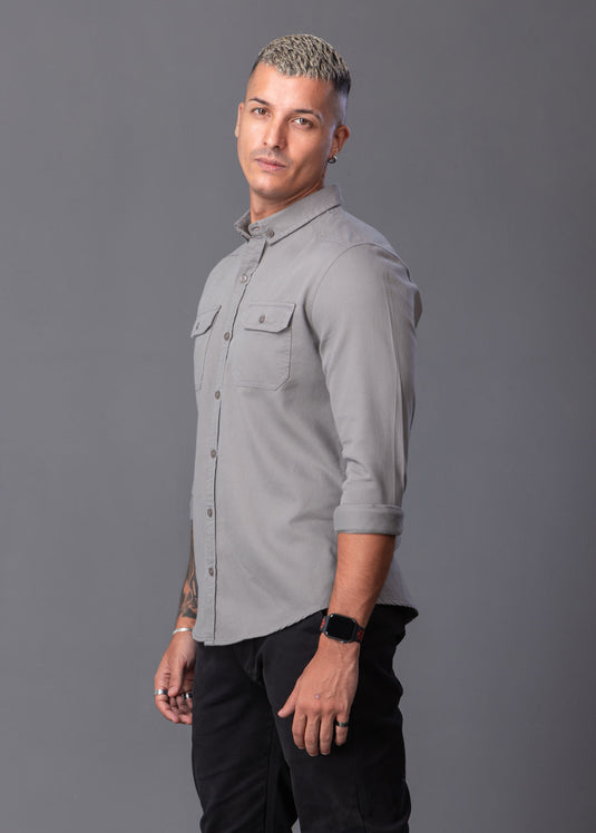 Casual Wear Double Pkt L/S Shirt