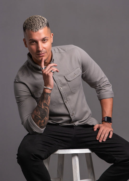 Casual Wear Double Pkt L/S Shirt