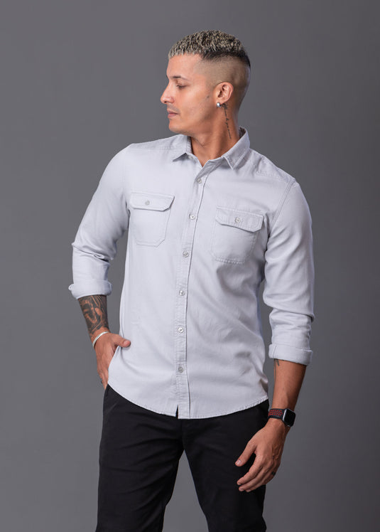 Casual Wear Double Pkt L/S Shirt