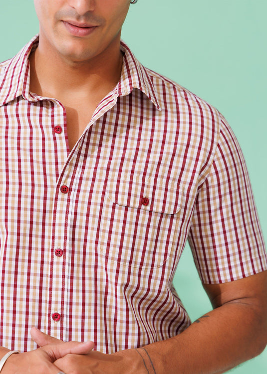 Casual Wear S/S Shirt With Flap  PKT