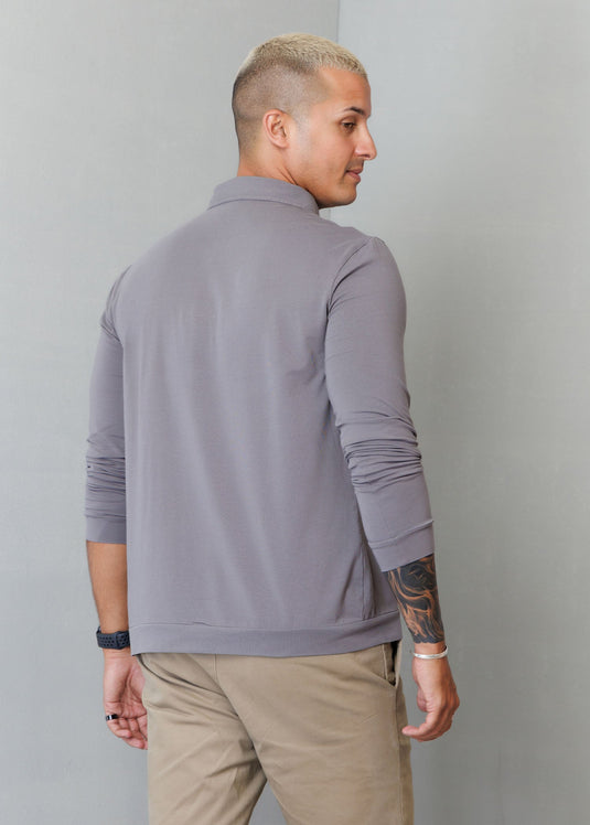Casual Wear Self collar L/S T-shirt