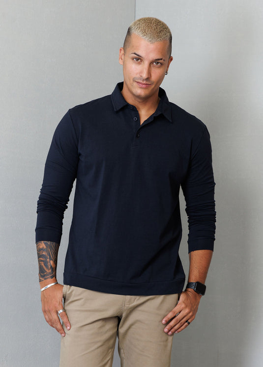 Casual Wear Self collar L/S T-shirt