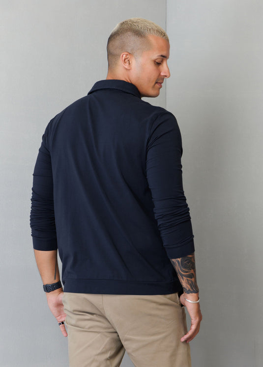 Casual Wear Self collar L/S T-shirt