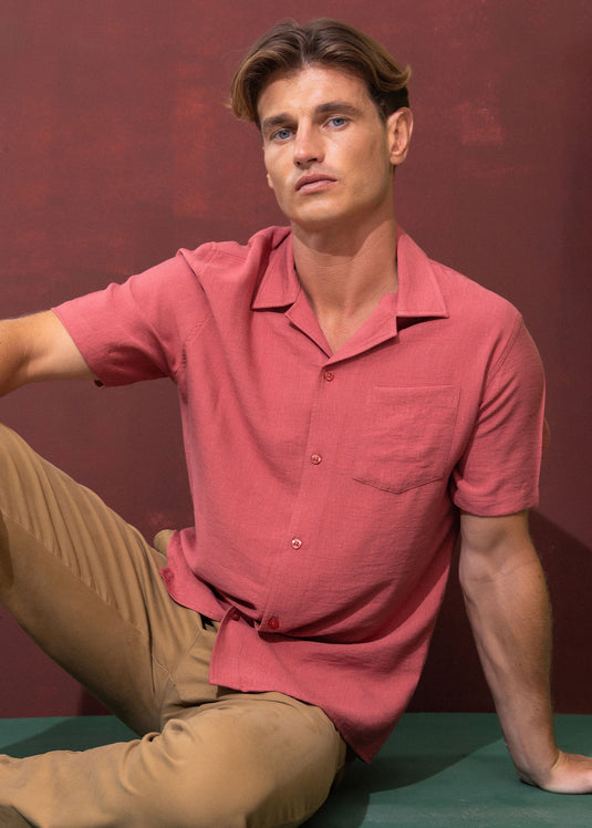 CUBAN COLLAR S/S SHIRT