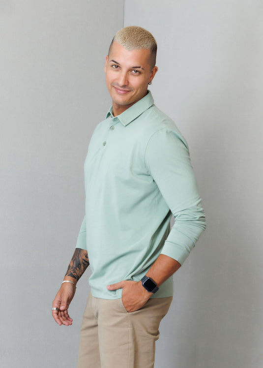 Casual Wear Self collar L/S T-shirt