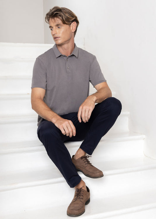 Casual Wear Self Collar S/S T-Shirt.