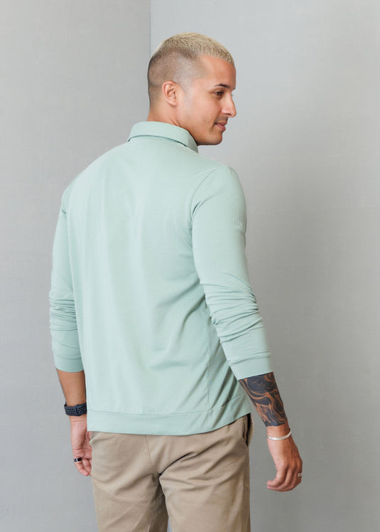 Casual Wear Self collar L/S T-shirt