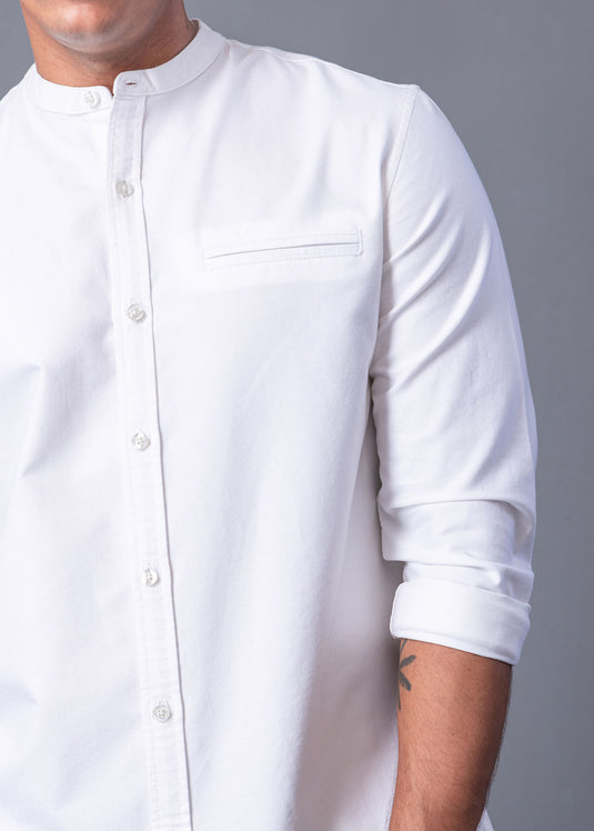 Casual Wear Manderin Collar  L/S Shirt