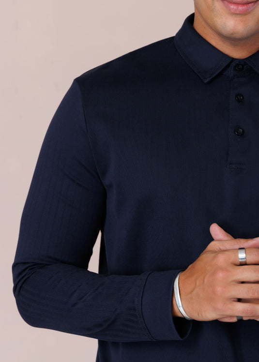 Self collar Long Sleeve T-shirt