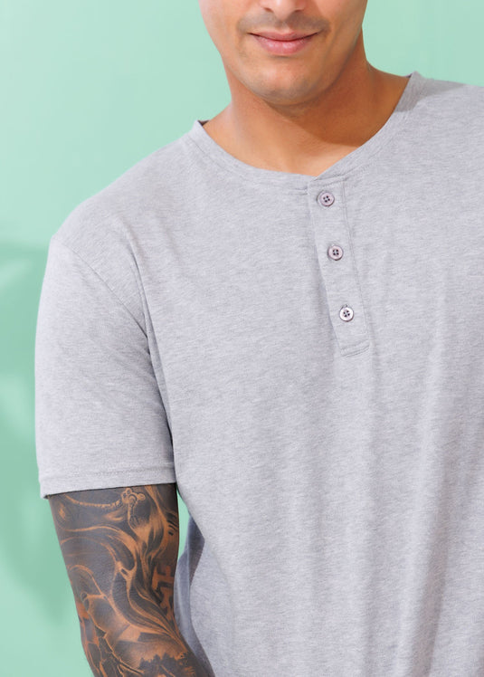 S/S Half Placket T-shirt