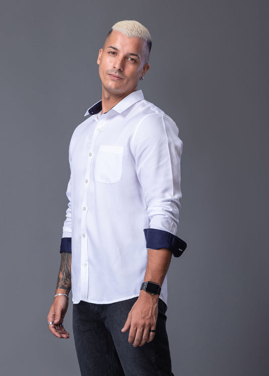 Contrast Detailed L/S Shirt