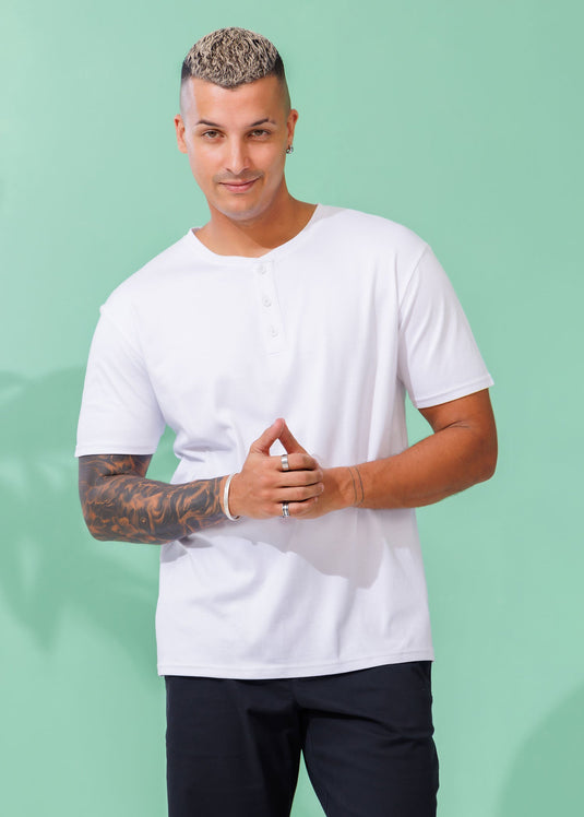 S/S Half Placket T-shirt