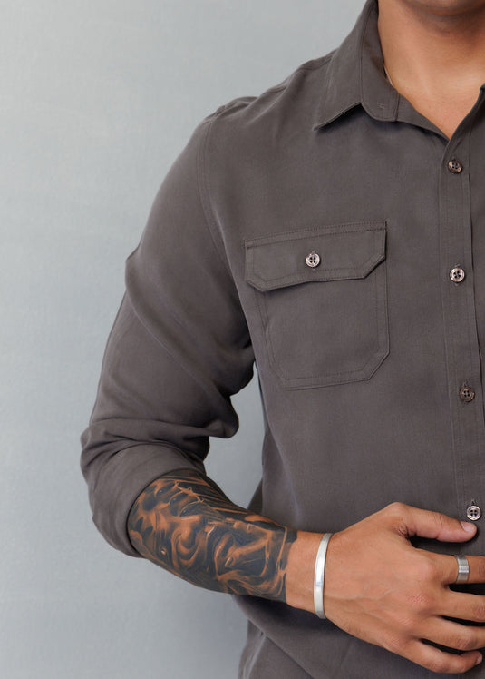 Casual Wear Double PKT L/S Shirt