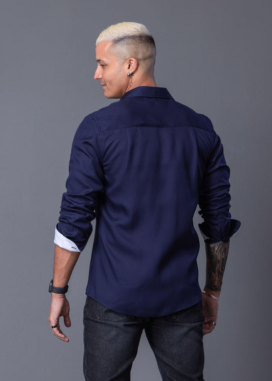 Contrast Detailed L/S Shirt