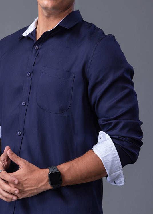 Contrast Detailed L/S Shirt