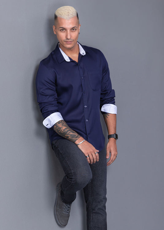 Contrast Detailed L/S Shirt