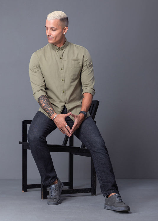 Casual Wear Detailed L/S Shirt