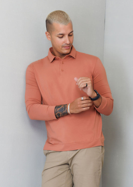 Casual Wear Self collar L/S T-shirt