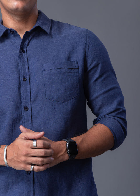 Casual Wear L/S Shirt with Detailed Pkt