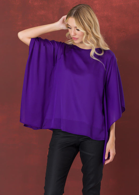 Kaftan top with raglan sleeve