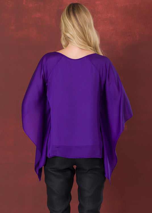 Kaftan top with raglan sleeve