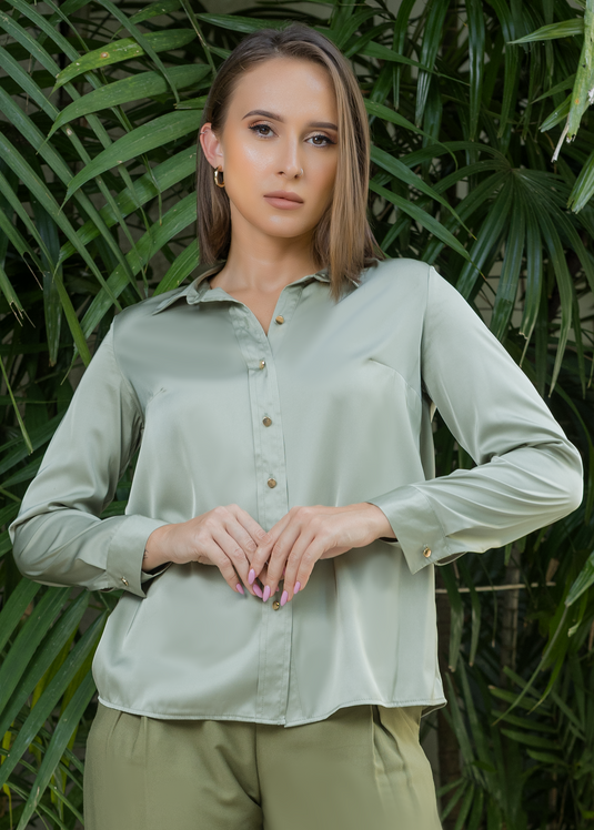 Basic satin shirt
