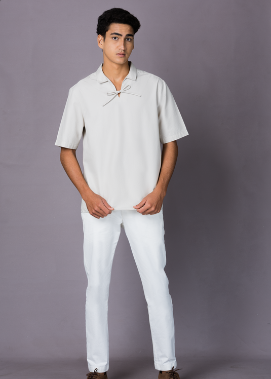 Detailed drawcode shirt S/S)