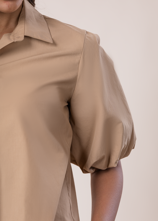 Puff Sleeve Button Down Blouse