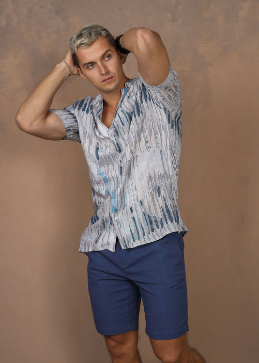 CASUAL WEAR CUBAN  COLLAR  S/S SHIRT
