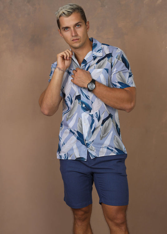 CASUAL WEAR CUBAN  COLLAR  S/S SHIRT