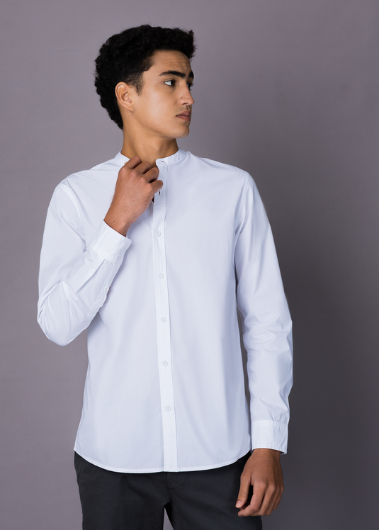 Mao collar shirt L/S