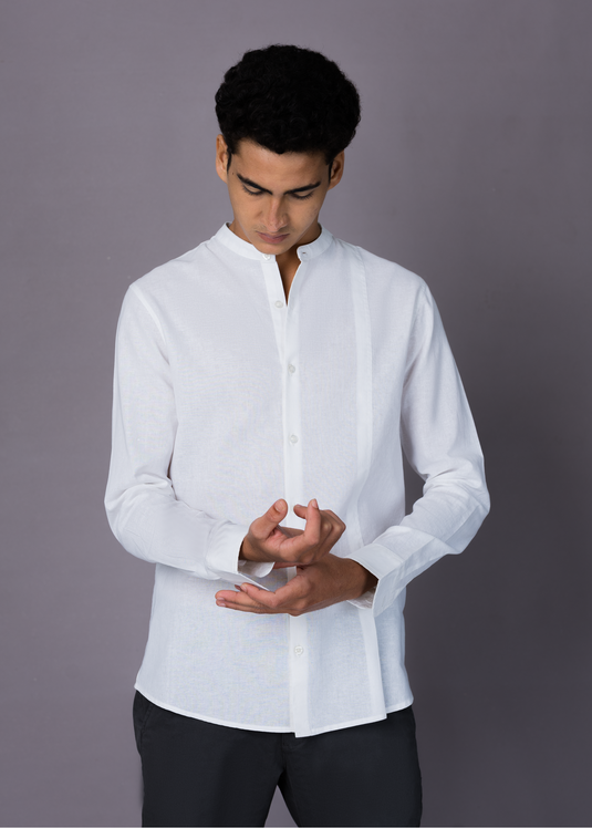 Pleat Detailed L/S shirt