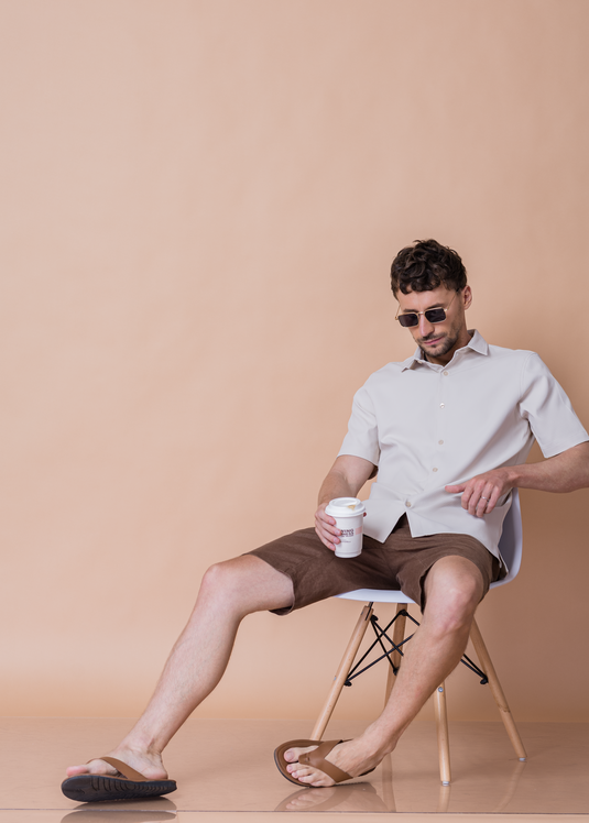 Casual Wear Waffle Short Sleeve Shirt