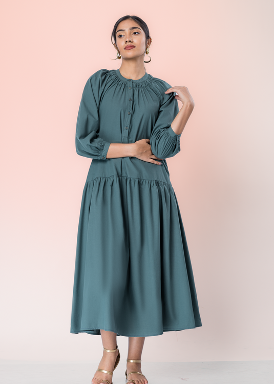 Drop Waist Midi Dress