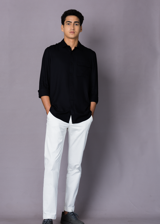 Regular patch pocket shirt L/S