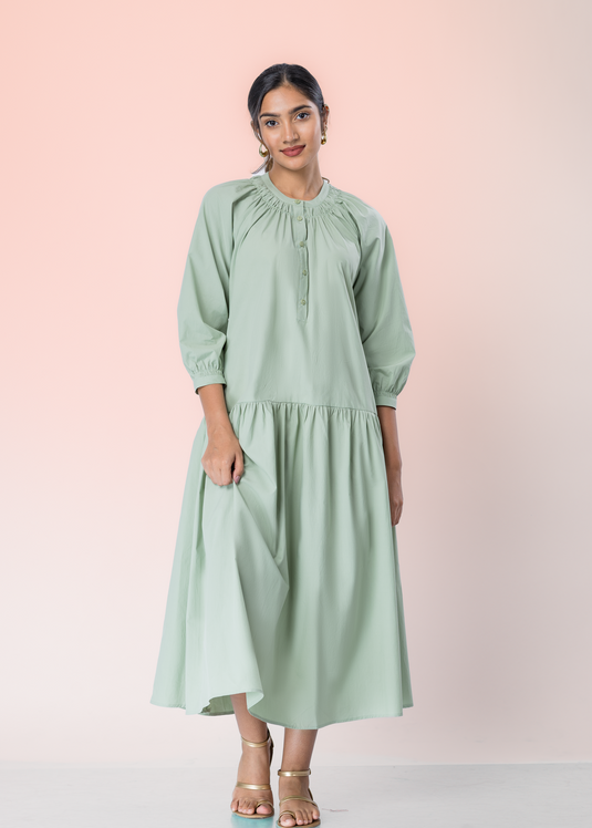 Drop Waist Midi Dress