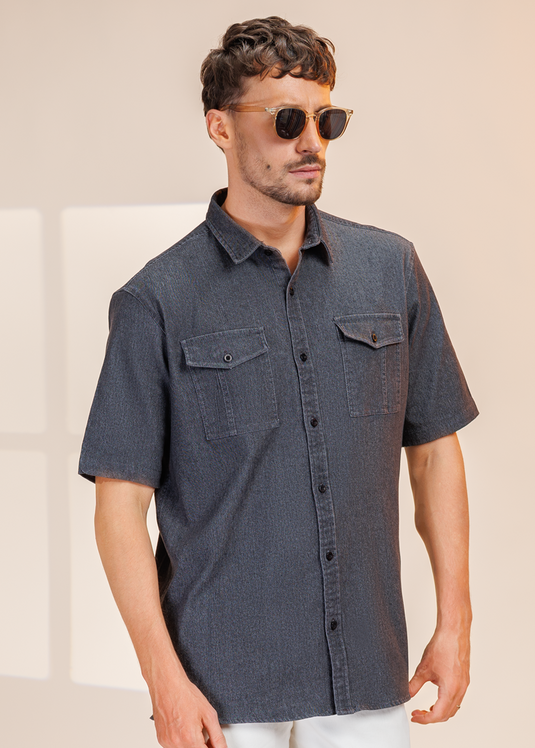 Heavy Wash Denim S/S Shirt