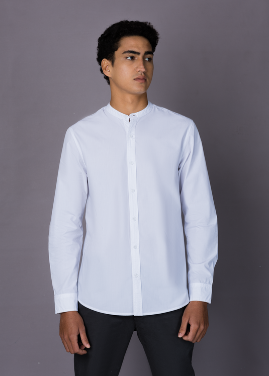 Mao collar shirt L/S