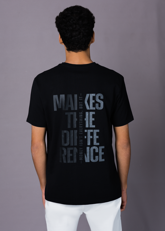 Printed back crewneck T shirt