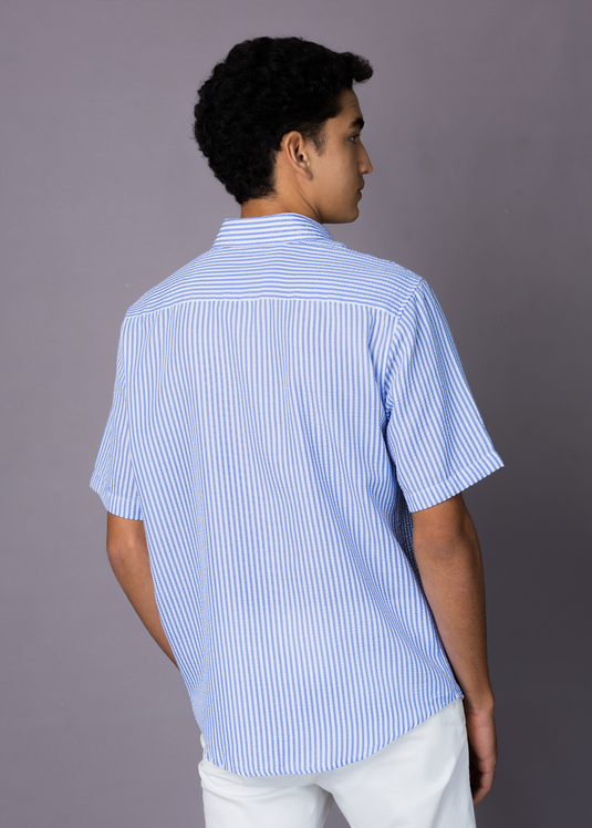 Striped Collar Shirt S/S