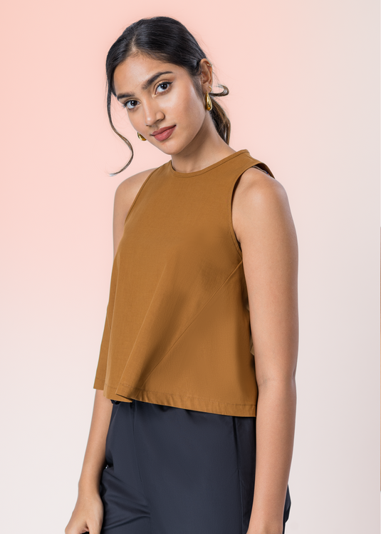 Sleeveless Basic Crop Top