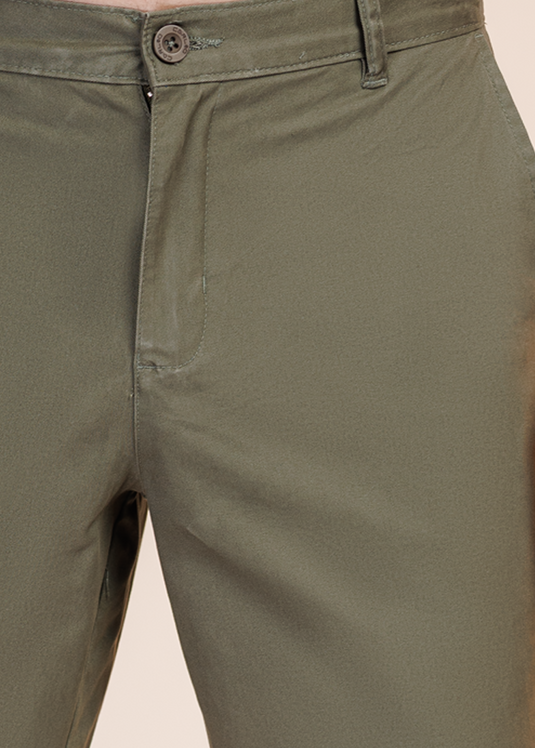 TWILL FLAT FRONT SHORT